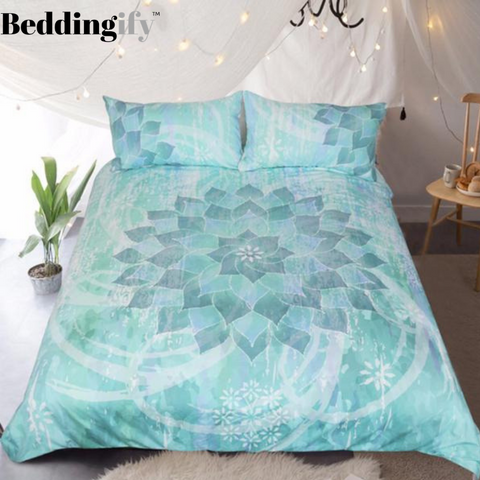 Image of Floral Lotus Mandala Comforter Set - Beddingify