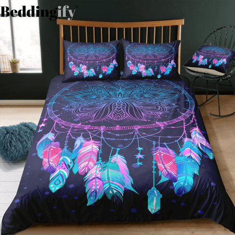 Image of Purple Dreamcatcher Bedding Set - Beddingify