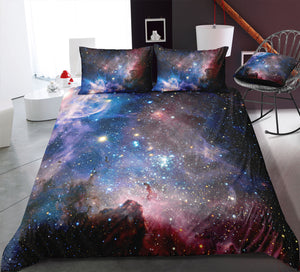 Black Purple Galaxy Bedding Set - Beddingify