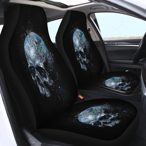 Image of Black Skull SWQT0991 Car Seat Covers
