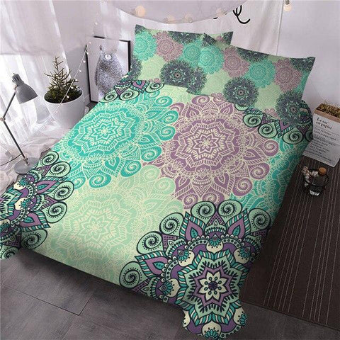 Image of Flower Bohemian Comforter Set - Beddingify