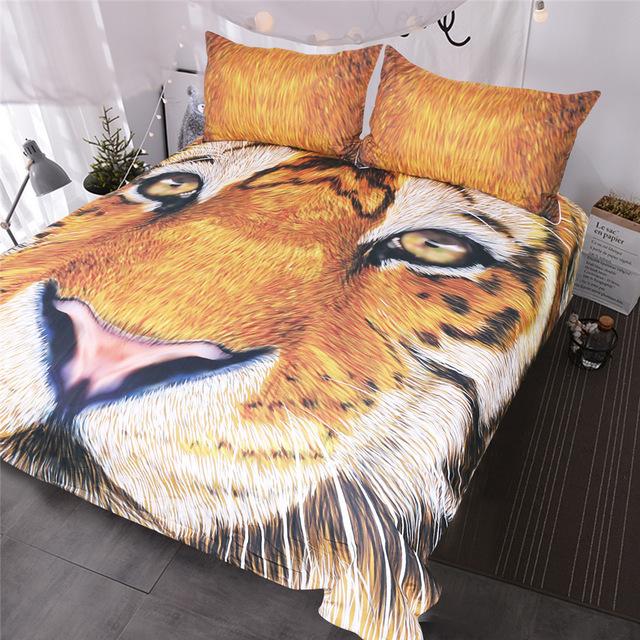 Tiger Face Drawing Comforter Set - Beddingify