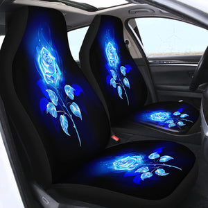 Blue Flower SWQT0069 Car Seat Covers