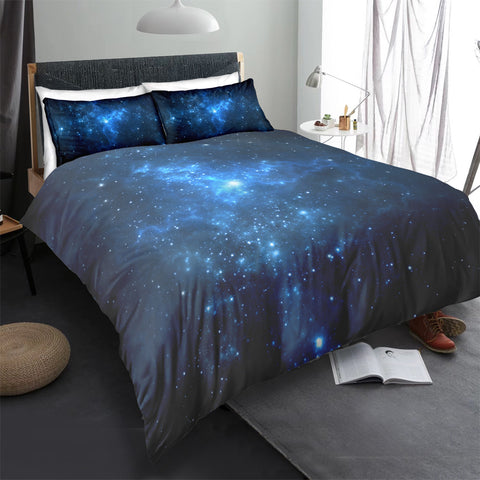 Image of Blue Galaxy Bedding Set - Beddingify