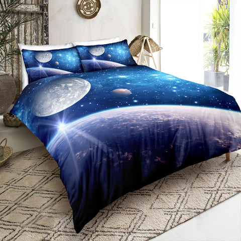 Image of Blue Universe Bedding Set - Beddingify