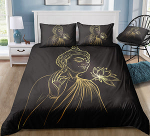Buddha Holding Lotus Bedding Set - Beddingify