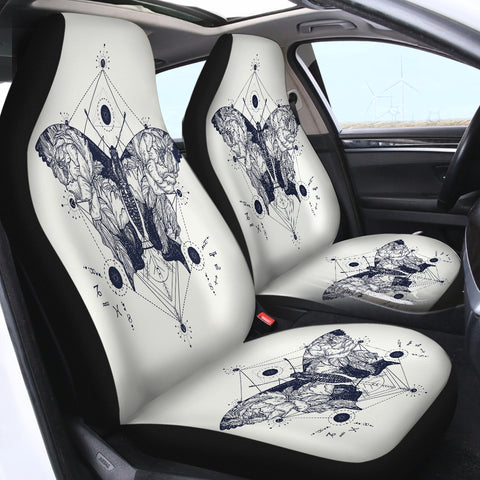 Image of Bufferfly Navy SWQT0092 Car Seat Covers