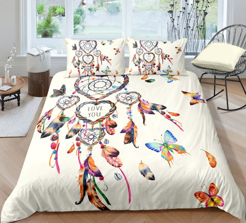 Image of Butterflies Dreamcatcher Bedding Set - Beddingify