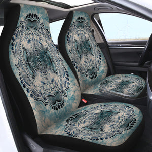 Gray Bohemian Mandala SWQT2380 Car Seat Covers