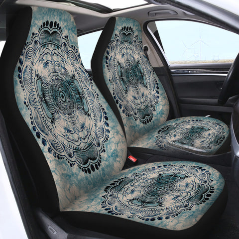 Image of Gray Bohemian Mandala SWQT2380 Car Seat Covers