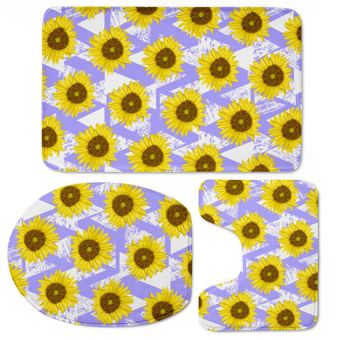 Image of Sunflower Toilet Three Pieces Set