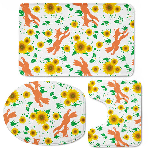 Image of Sunflower Toilet Three Pieces Set