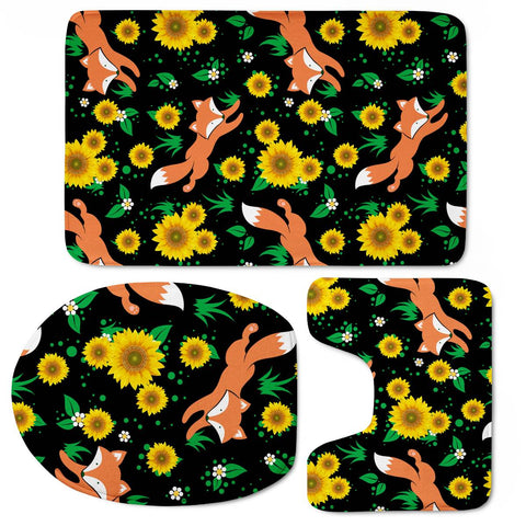 Image of Sunflower Toilet Three Pieces Set