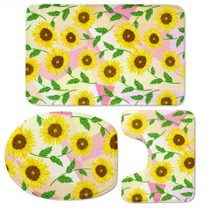 Sunflower Toilet Three Pieces Set