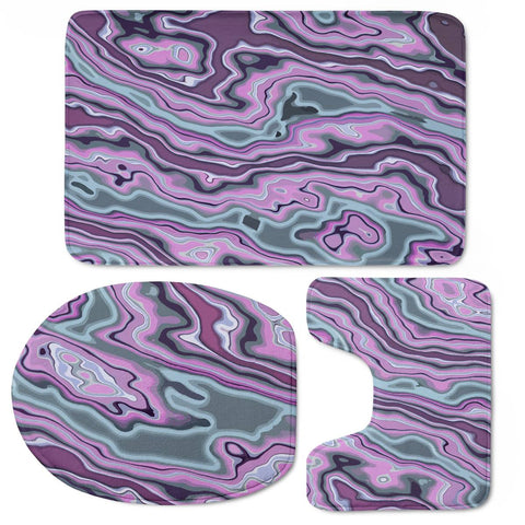 Image of Purple Marble Toilet Three Pieces Set