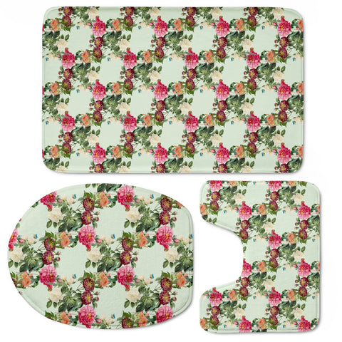 Image of A Garland Of Roses Toilet Three Pieces Set