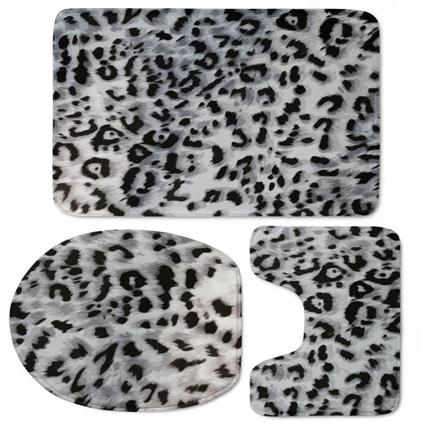 Image of Snow Leopard Toilet Three Pieces Set
