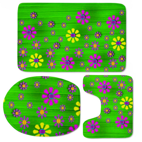 Image of Flowers Dance In The Green Toilet Three Pieces Set