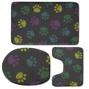 Paw Prints Toilet Three Pieces Set