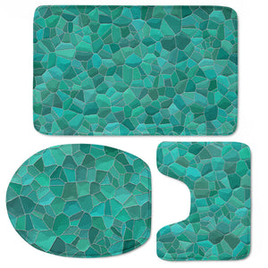 Turquoise Toilet Three Pieces Set