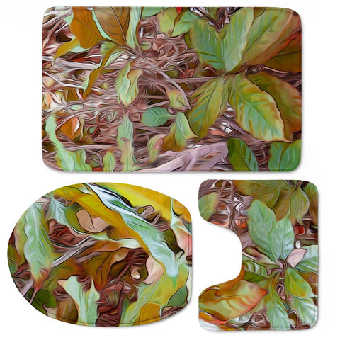 Image of New Autumn Leaves Toilet Three Pieces Set