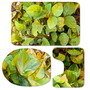 Autumn Garden Leaves Toilet Three Pieces Set