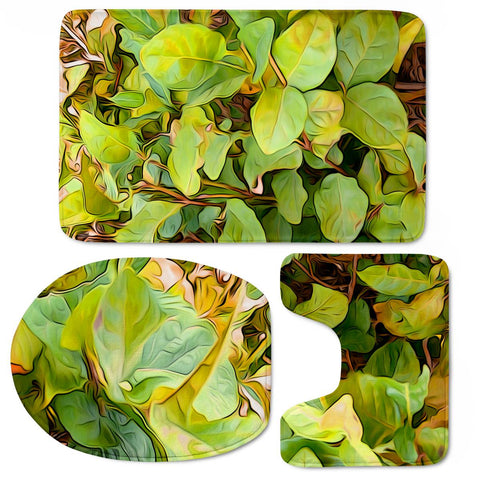 Image of Autumn Garden Leaves Toilet Three Pieces Set