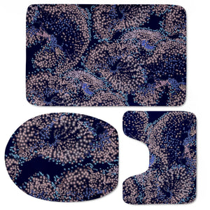 Glowing Coral Pattern Toilet Three Pieces Set