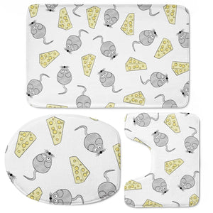 Mice Love Cheese Toilet Three Pieces Set