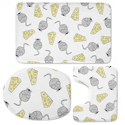 Image of Mice Love Cheese Toilet Three Pieces Set