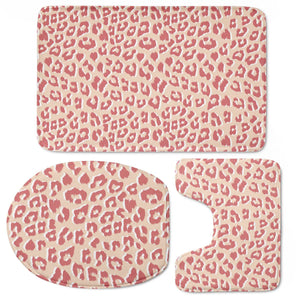 Living Coral White Leopard Print Toilet Three Pieces Set