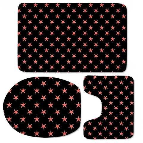 Image of Starfish Pattern Toilet Three Pieces Set