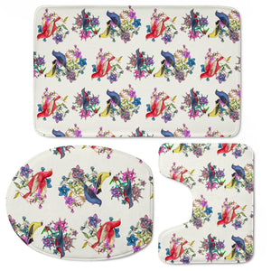 Flowers And Birds Toilet Three Pieces Set