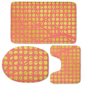 Gold Orange Tree Dots Toilet Three Pieces Set