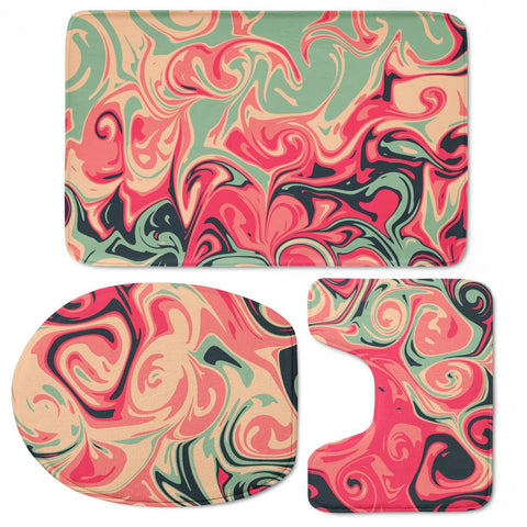 Image of Crazy Swirls Toilet Three Pieces Set