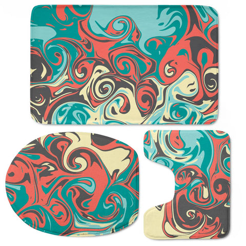 Image of Crazy Swirls Toilet Three Pieces Set