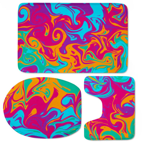 Image of Crazy Swirls Toilet Three Pieces Set