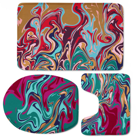 Image of Crazy Swirls Toilet Three Pieces Set