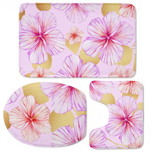 Fancy Tropical Pattern Toilet Three Pieces Set