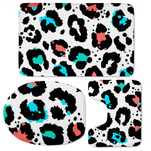 Modern Abstract Animal Print Toilet Three Pieces Set