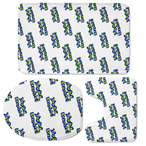 Inspirational Text Motif Pattern Toilet Three Pieces Set