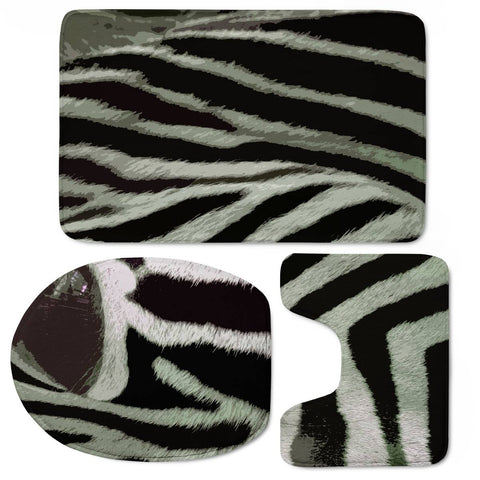 Image of Zebra Look Toilet Three Pieces Set