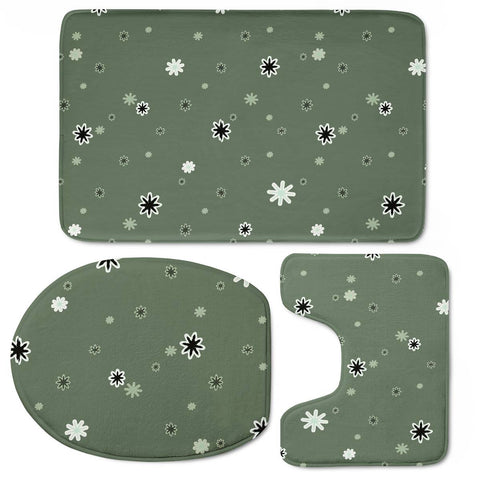 Image of Stars Motif Pattern Design Toilet Three Pieces Set