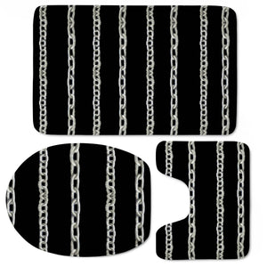 Chains Stripes Print Pattern Toilet Three Pieces Set