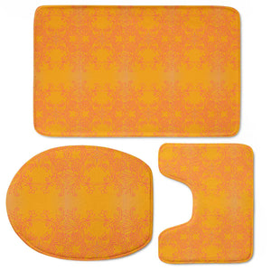 Orange Toilet Three Pieces Set