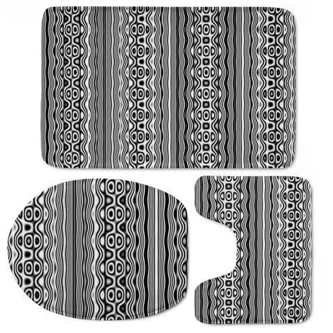 Image of Pattern Abstrait Formes Toilet Three Pieces Set