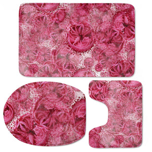 Pattern Roses Fleur Toilet Three Pieces Set