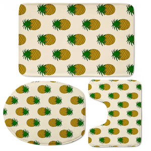 Pattern Ananas Toilet Three Pieces Set