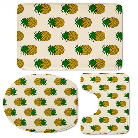 Image of Pattern Ananas Toilet Three Pieces Set