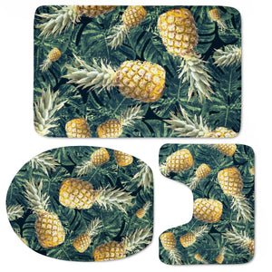 Pattern Ananas Tropical Toilet Three Pieces Set